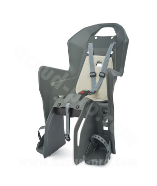 PORTE BEBE ARRIERE POLISPORT FIXATION SUR PORTE BAGAGE KOOLAH GRIS/CREME