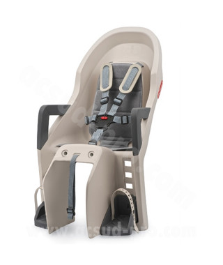 PORTE BEBE AVANT POLISPORT GUPPY FIXATION SUR CADRE MINI MARRON CREME
