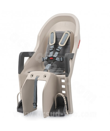 PORTE BEBE AVANT POLISPORT GUPPY FIXATION SUR CADRE MINI MARRON CREME