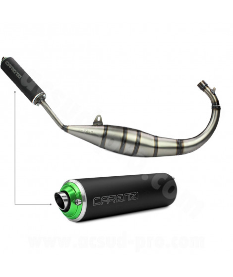POT D'ECHAPPEMENT MOTO CARENZI DAEMON EVO PASSAGE BAS ADAPT. AM6 / RIEJU / BETA / YAMAHA DTR