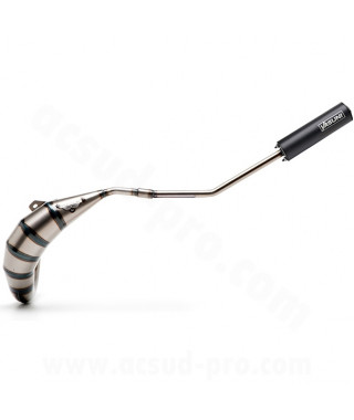 POT D'ECHAPPEMENT YASUNI PASSAGE HAUT-GAUCHE CROSS HM SILENCIEUX MAX  ALU NOIR ADAPT. DERBI SENDA - DRD RACING TUB 233 TB