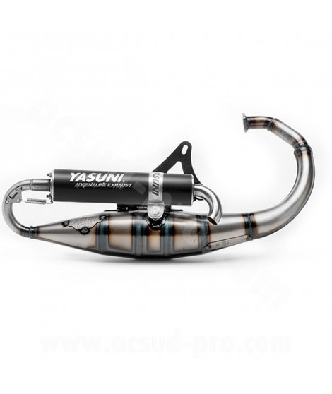 POT D'ECHAPPEMENT YASUNI SCOOT R BLACK ADAPT. MBK BOOSTER - MINARELLI VERTICAL (TUB307B)