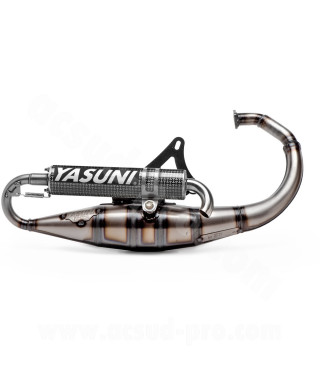 POT D'ECHAPPEMENT YASUNI SCOOT R CARBON / KEVLAR ADAPT. MBK BOOSTER - MINARELLI VERTICAL (TUB307CK)