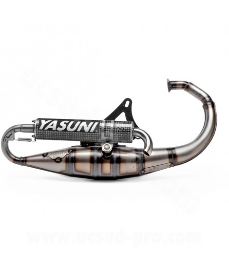 POT D'ECHAPPEMENT YASUNI SCOOT R CARBON / KEVLAR ADAPT. MBK BOOSTER - MINARELLI VERTICAL (TUB307CK)