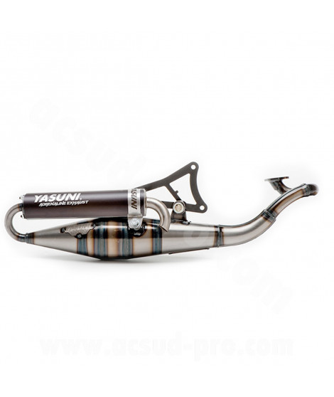 POT D'ECHAPPEMENT YASUNI SCOOT Z BLACK ADAPT. MBK NITRO - MINARELLI HORIZONTAL (TUB901B)