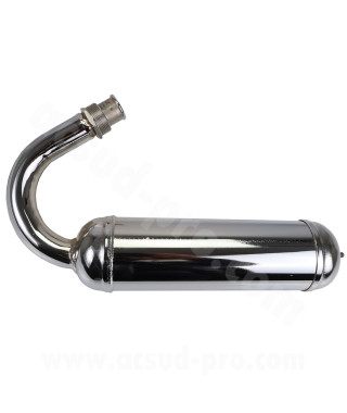 POT ECHAPPEMENT CHROME CYCLO ADAPT. MBK 40/51/88  A BRIDE  (NON HOMOLOGUE)