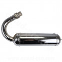 POT ECHAPPEMENT CHROME CYCLO ADAPT. MBK 40/51/88  A BRIDE  (NON HOMOLOGUE)