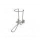 PRESENTOIR MURAL INOX (POUR LE GEL HYDROALCOOLIQUES 1L)