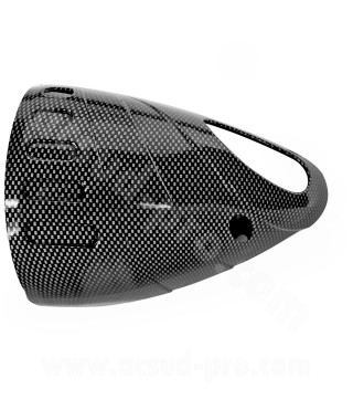 PROTECTION POT D'ECHAPPEMENT INFERIEUR MAXISCOOTER RB MAX ADAPT.  YAMAHA TMAX 500 2001-2006 CARBONE