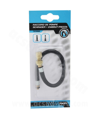 RACCORD DE POMPE SCHRADER + EMBOUT PRESTA