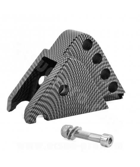 REHAUSSE AMORTISSEUR ADAPT. MBK 50 BOOSTER 2004. NITRO. OVETTO/YAMAHA 50 BWS 2004. AEROX. NEOS (4 POSITIONS) IMITATION CARBONE