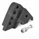 REHAUSSE AMORTISSEUR ADAPT. MBK 50 BOOSTER 2004. NITRO. OVETTO/YAMAHA 50 BWS 2004. AEROX. NEOS (4 POSITIONS) NOIR MAT