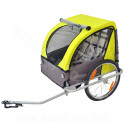REMORQUE VELO ENFANT 2 PLACES JAUNE/GRIS AVEC ROUE 20"