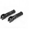REPOSE PIED MOTO CNC OPM ALU UNIVERSEL NOIR (LIVREE COMPLET AVEC AXE Ø8mm + RESSORT)