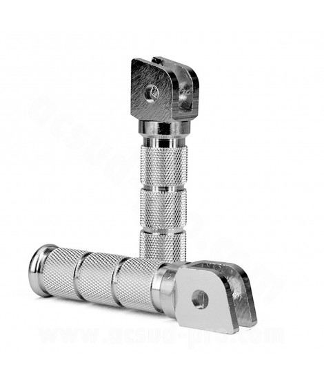 REPOSE PIED MOTO CNC  OPM ALU UNIVERSEL SILVER (LIVREE COMPLET AVEC AXE Ø8mm + RESSORT)
