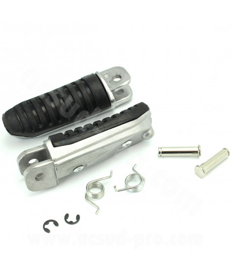REPOSE PIEDS MOTO OPM TYPE SUZUKI (LA PAIRE) (LIVREE COMPLET AVEC AXE + RESSORT)