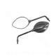 RETROVISEUR ELEGANT TIGE 8mm IMIT CARBONE (LA PAIRE) *