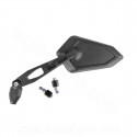 RETROVISEUR PLASTIQUE NOIR REVERSIBLE UNIVERSEL M8 / M10 HOMOLOGUE
