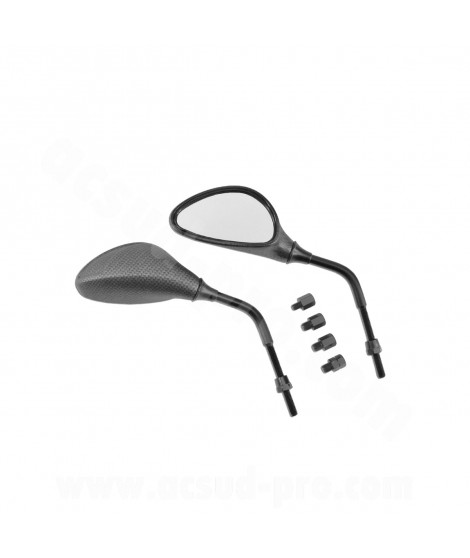 RETROVISEUR TNT MAC 3 IMIT CARBONE MAT (LA PAIRE)