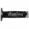 REVETEMENT POIGNEE DOMINO OFFROAD BI-COMPOSANTS NOIR / GRIS  A260 CLOSED END 120mm (LA PAIRE)