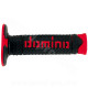 REVETEMENT POIGNEE DOMINO OFFROAD  BI-COMPOSANTS NOIR / ROUGE A260 CLOSED END 120mm (LA PAIRE)