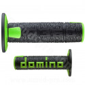 REVETEMENT POIGNEE DOMINO OFFROAD NOIR / VERT A360 CLOSED END 120-123mm (LA PAIRE)