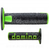 REVETEMENT POIGNEE DOMINO OFFROAD NOIR / VERT A360 CLOSED END 120-123mm (LA PAIRE)