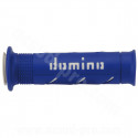 REVETEMENT POIGNEE DOMINO ROAD BI-COMPOSANTS BLEU / BLANC A250 OPEN END 120-125mm (LA PAIRE)