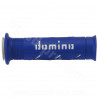REVETEMENT POIGNEE DOMINO ROAD BI-COMPOSANTS BLEU / BLANC A250 OPEN END 120-125mm (LA PAIRE)