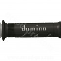 REVETEMENT POIGNEE DOMINO ROAD BI-COMPOSANTS NOIR / GRIS A250 OPEN END 120-125mm (LA PAIRE)