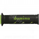REVETEMENT POIGNEE DOMINO ROAD BI-COMPOSANTS NOIR / VERT A250 OPEN END 120-125mm (LA PAIRE)