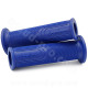 REVETEMENT POIGNEE DOMINO STYLE BLEU /  DEBOUCHE POUR EMBOUT GUIDON / L : 120mm  (LA PAIRE)