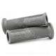 REVETEMENT POIGNEE DOMINO STYLE GRIS / DEBOUCHE POUR EMBOUT GUIDON / L : 120mm (LA PAIRE)