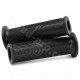 REVETEMENT POIGNEE DOMINO STYLE NOIR / DEBOUCHE POUR EMBOUT GUIDON / L : 120mm (LA PAIRE)