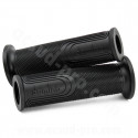 REVETEMENT POIGNEE DOMINO STYLE NOIR / DEBOUCHE POUR EMBOUT GUIDON / L : 120mm (LA PAIRE)