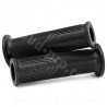 REVETEMENT POIGNEE DOMINO STYLE NOIR / DEBOUCHE POUR EMBOUT GUIDON / L : 120mm (LA PAIRE)