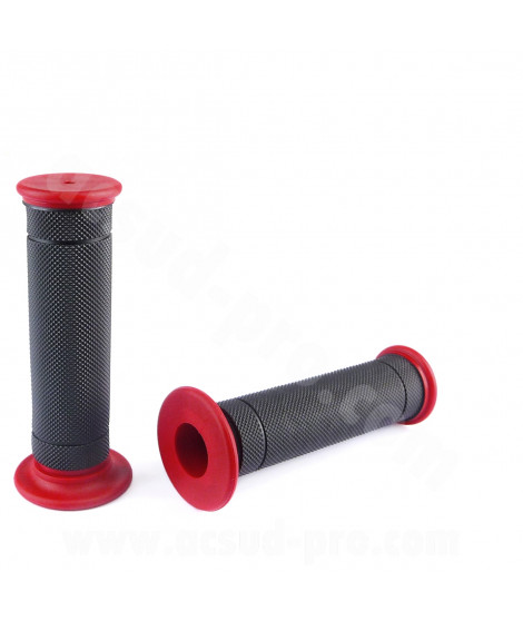 REVETEMENT POIGNEE NOEND SMOOTH NOIR / ROUGE (LA PAIRE)