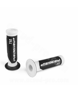 REVETEMENT POIGNEE PROGRIP 732 BLANC / NOIR CLOSED END 125mm (LA PAIRE)