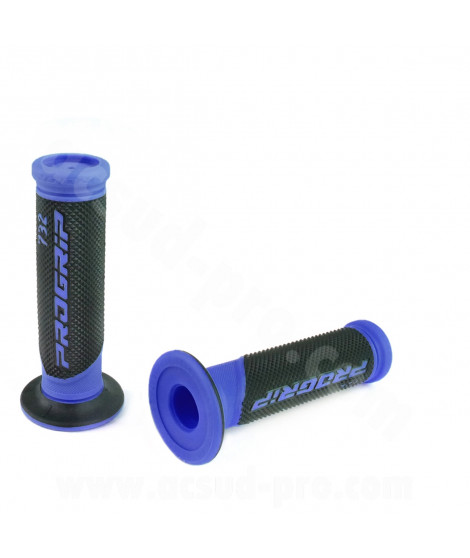 REVETEMENT POIGNEE PROGRIP 732 BLEU / NOIR CLOSED END 125mm (LA PAIRE)