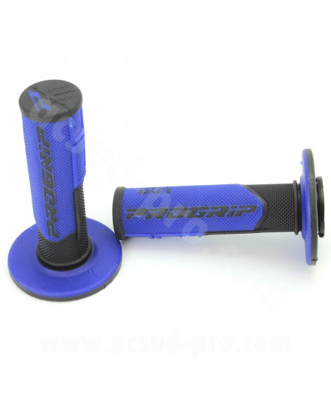 REVETEMENT POIGNEE PROGRIP 801 NOIR / BLEU CLOSED END 115mm (CROSS/MX) (LA PAIRE)
