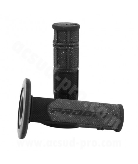REVETEMENT POIGNEE PROGRIP 801 NOIR / CARBONE CLOSED END 115mm (CROSS/MX) (LA PAIRE)