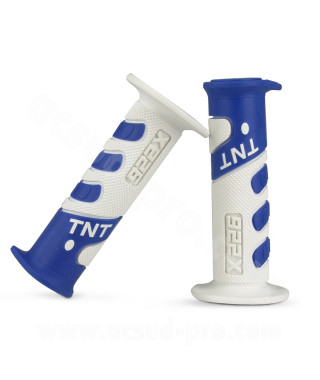 REVETEMENT POIGNEE TNT CROSS BLANC / BLEU 922X (LA PAIRE)