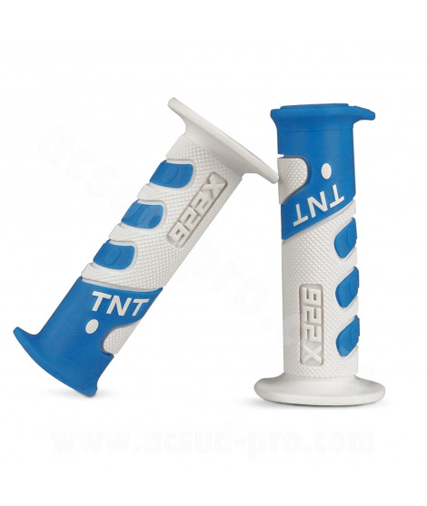 REVETEMENT POIGNEE TNT CROSS BLANC / BLEU CIEL 922X (LA PAIRE)