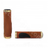 REVETEMENT POIGNEE VELO CITY LOCK-ON CUIR VERITABLE OR (LA PAIRE)