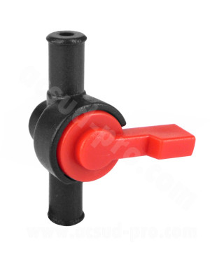 ROBINET ESSENCE PLASTIQUE SUR TUBE Ø8