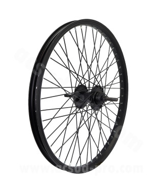 ROUE ARRIERE VELO 20" BMX ALU NOIR 48 RAYONS