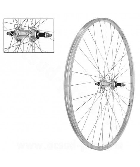 ROUE ARRIERE VELO 26" A VISSER AXE PLEIN