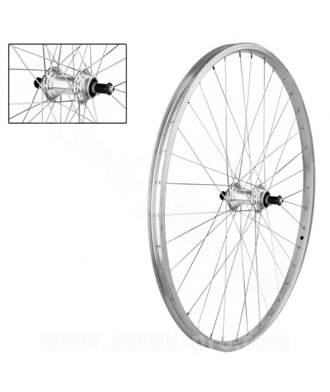 ROUE ARRIERE VELO 26" VTT A VISSER BLOCAGE (AXE CREUX)