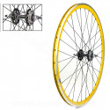 ROUE ARRIERE VELO 700C VELOX FIXIE JAUNE ALU MOYEU FLIP FLOP