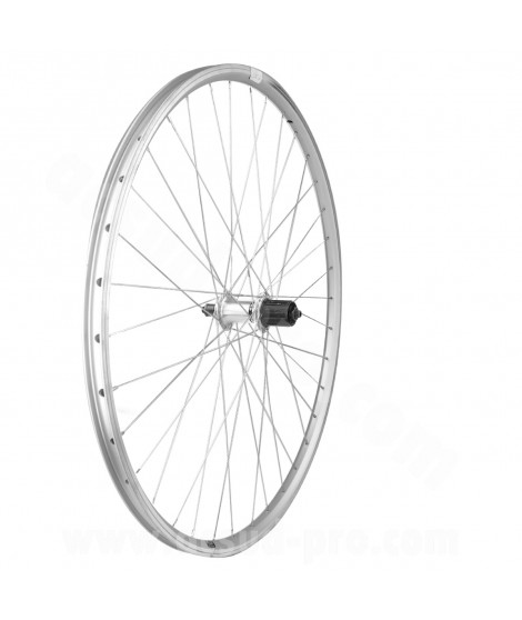 ROUE ARRIERE VELO 700x35 VTC 28" MACH 1 ER-10 ALU DOUBLE PAROI CASSETTE 9/10V. BLOCAGE (ETRTO 19-622)
